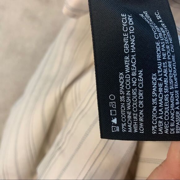 𝅺CLUB Monaco pinstripe shorts cream Bermuda Sz 6 - Picture 5 of 11